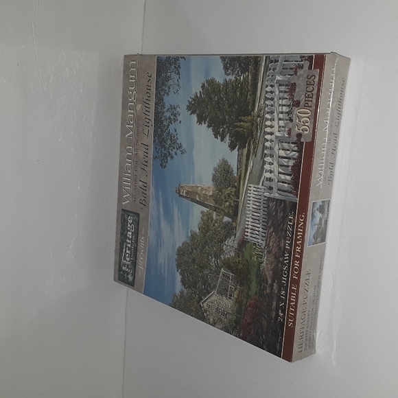 VINTAGE HERITAGE BALD HEAD LIGHT HOUSE PUZZLE 500 PIECES SEALED IN BOX - Picture 5 of 7